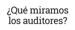 Logotipo &iquest;Qu&eacute; miran los auditores? | Portfolio Allanvazz